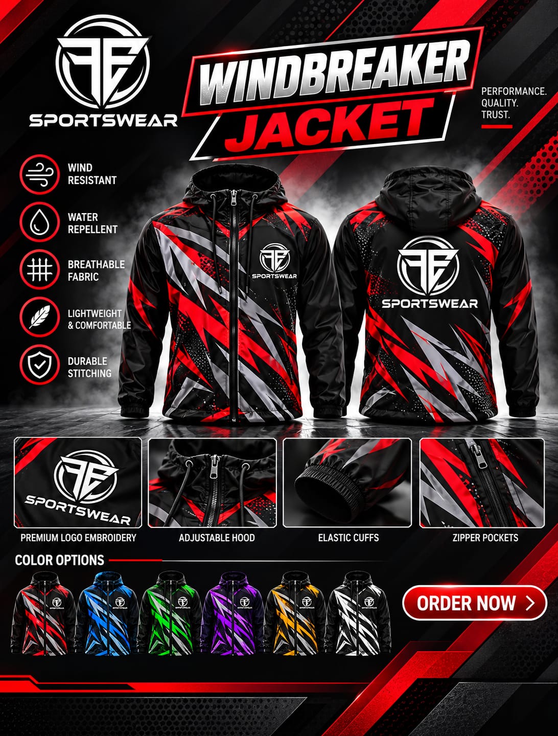 Fine Elements Windbreaker Jacket